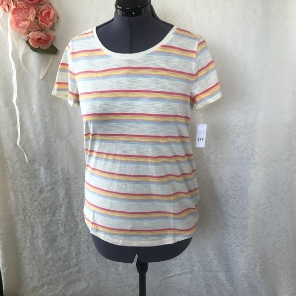 🌺GAP Multi Stripe Tee. NWT - Picture 1 of 6